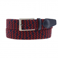 Cintura elastica italiana in blu navy e rossa